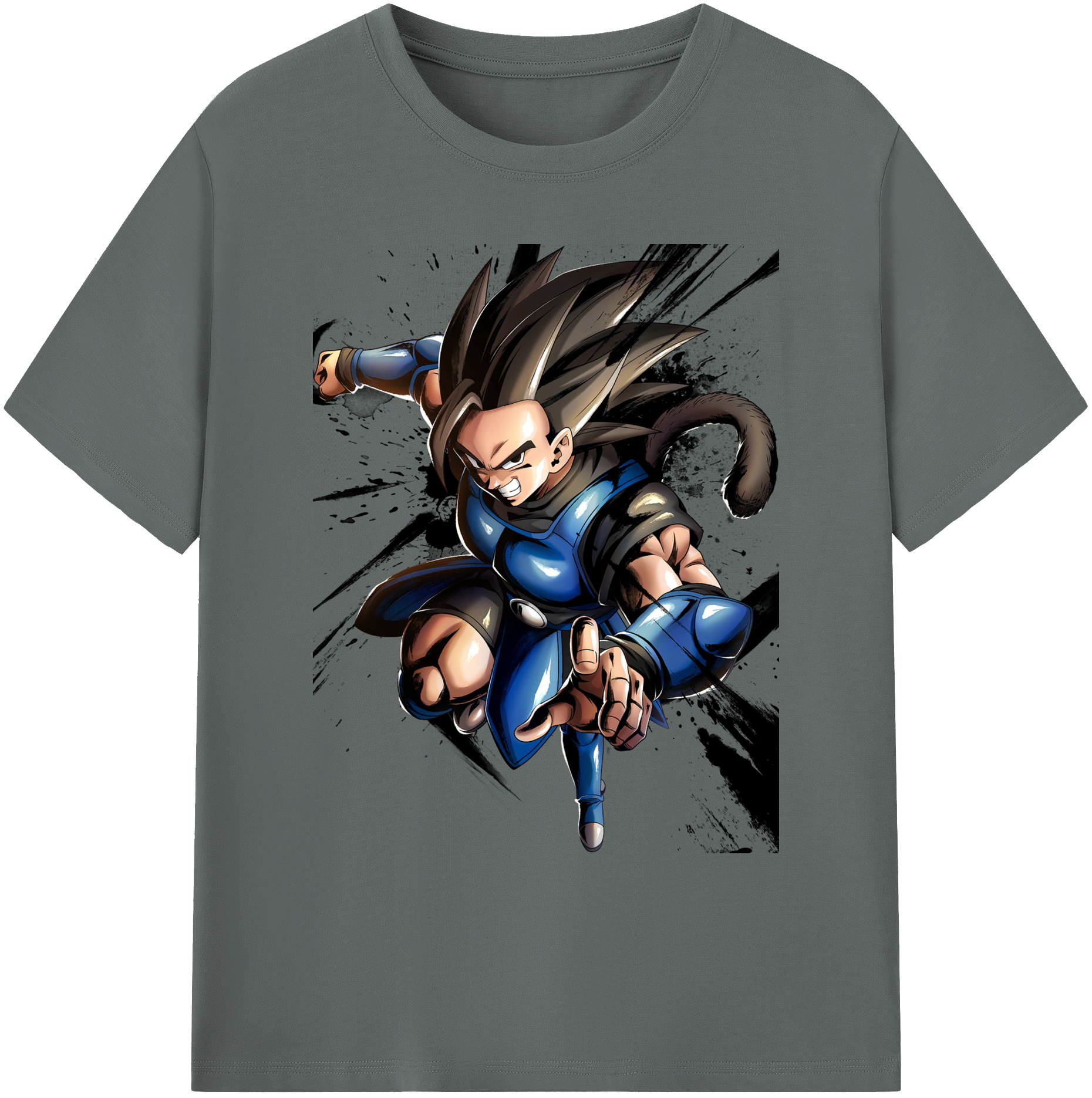 （画像用） ドラゴンボール ベジータ四世（Bejīta Yonsei）DRAGON BALL Vegeta IV 綿100％ メンズ半袖Tシャツ｜肌触りやわらか＆通気性